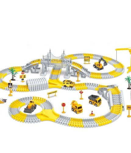 345PCS Educational Assembly Flexible Track Play Set  Rail Car Slot Toy Railway Train Track Toy for Boy Gift