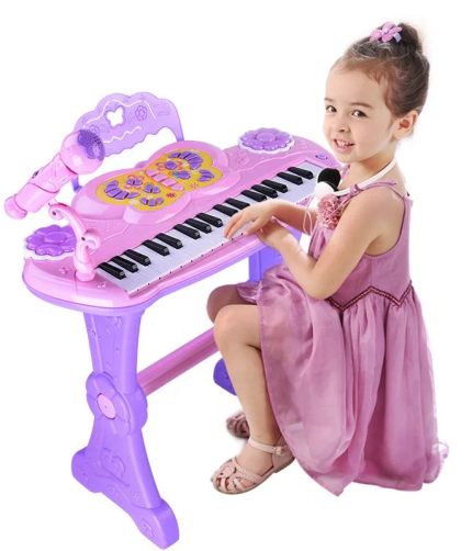 37Keys Multifunctional Intelligent Princess Musical Instrument Piano Toy Electronic Organ for Kids