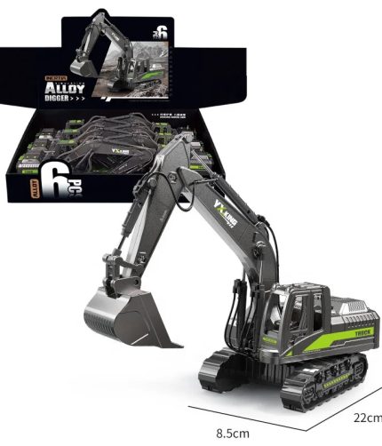 6PCS Simulation Flexible Joints 360 Rotation Friction Excavator Engineering Trucks Set Die Cast Alloy Vehicles For Kids