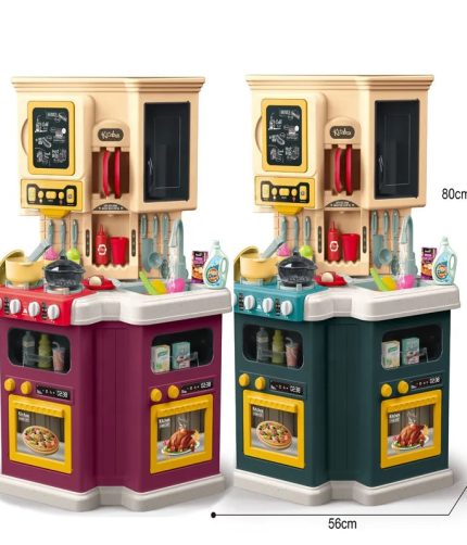 Samtoy 77PCS Electric DIY Cooking Accessories Table Toy Pretend Play Kids Kitchen for Children