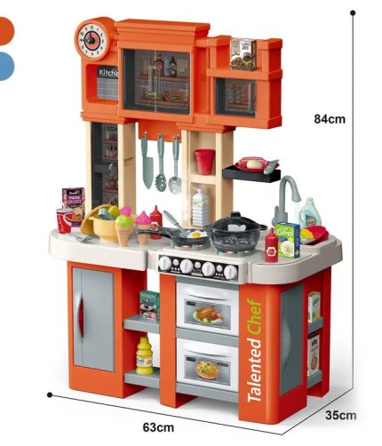 Samtoy 84CM Preschool Electric Simulation Mist Spray Pretend Play Cooking Game Kitchen Play Set for Kids
