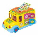 B/O Eco Kids Activities Bus Toys Educational Montessori Crawling Baby Music Toy for Toddlers