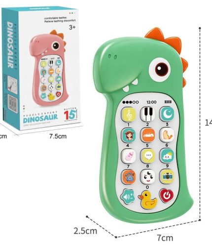 Samtoy Baby Early Educational Musical Soft Teether Smart Mini Cell Phone Battery Telephone Toy Mobile Phone for Kids