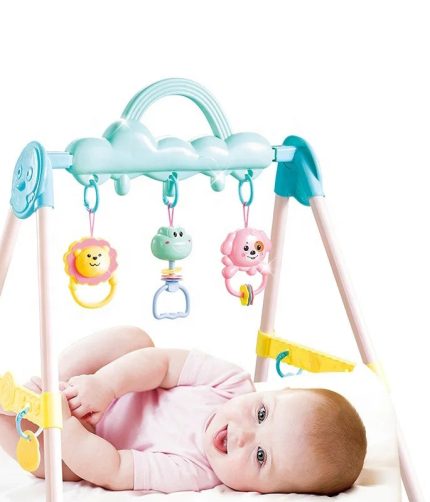 Baby Gym Early Learning Education Hanging Teething Toys Fitness Foldable Frame Activity Baby Play Gym for Newborn Gift
