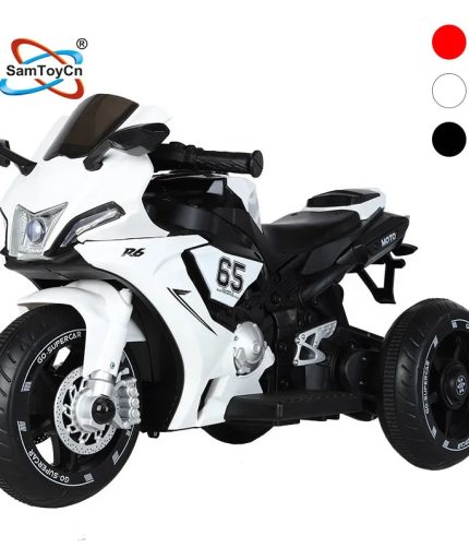 Samtoy Children Battery Operated 6V 3 Wheels Electric Motorbike Ride on Car Toy Motorcycle Kids to Drive