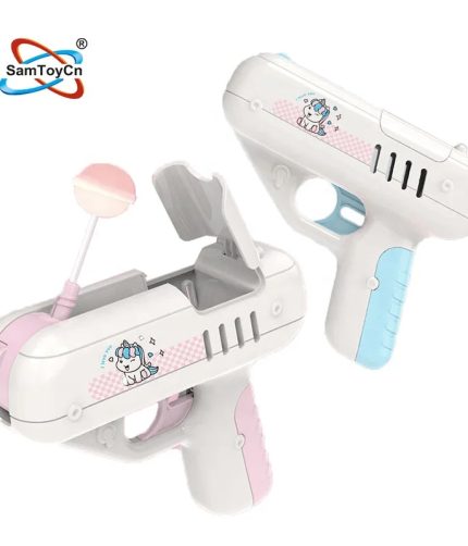 Custom Halloween Sweet Shoot Lollipop Holder Candy Toys Plastic Gun Toy Candy Lollipop Gun for Kids Halloween Gift