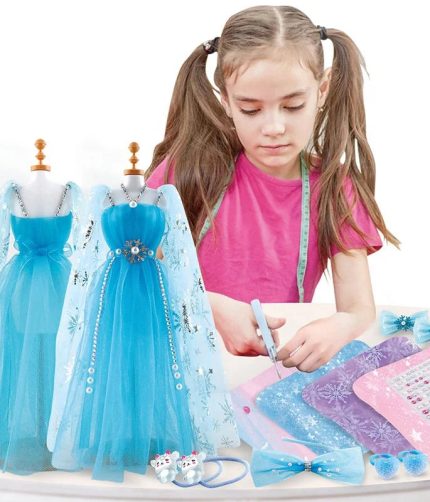 Custom Pretend Play Dress Up Toys DIY Design Craft Handmade Display Fashion Matching Girl Small Doll Accessories Clothes