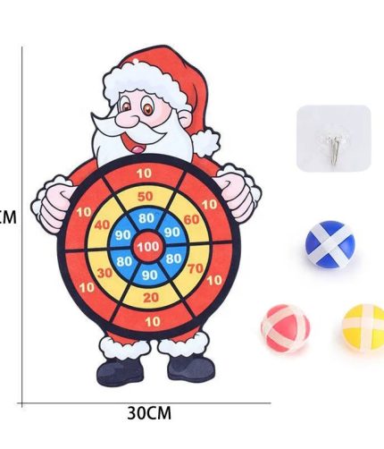 Customized Indoor Outdoor Kids Sports Toys Santa Claus Dartboard Throwing Target Dart Board for Kids with 3 Sticky Balls