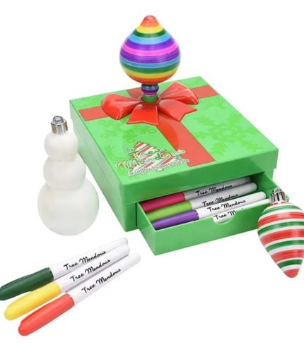 DIY Doodle Spinner Machine Christmas Tree Ornament Easter Egg Surprise Egg Decorative Ball Toy Drawing Toy with Gift Box