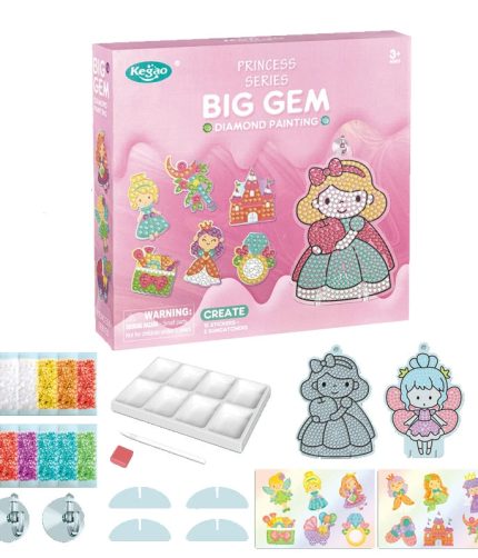 Samtoy DIY Princess Gem Art Dot Diamond Painting Stickers Kits Children Mosaic Craft Kits