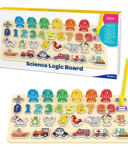 Early Education Montessori Matching Magnetic Science Logic Board ABC Board Toy for Kids