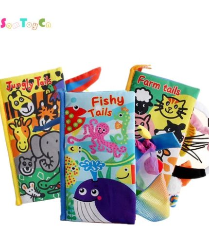 Early Educational Juguetes Waterproof Cute Fabric Infant Baby Cloth Felt Busy Quiet Soft Tail Cloth Book for Toddlers