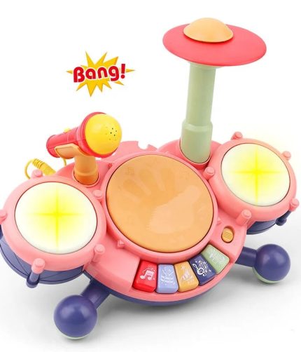 Educational Electronic Toy Musical Instruments Microphone Piano Jazz Drum Set Toy Baby Musical Toy for Kids