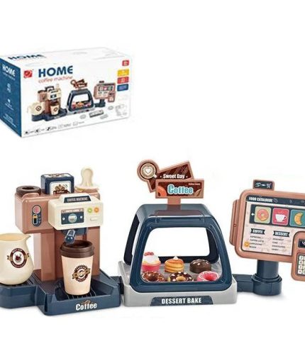 Educational Pretend Play 3 in 1 Light Sound Water Fubction Appliances Food Toys Set Coffee Machine Toy