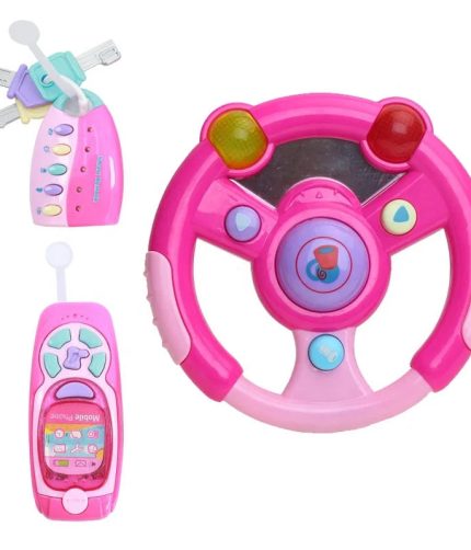 Electric Plastic Early Educational Toys Montessori Simulation Car Toy Steering Wheel for Toddlers