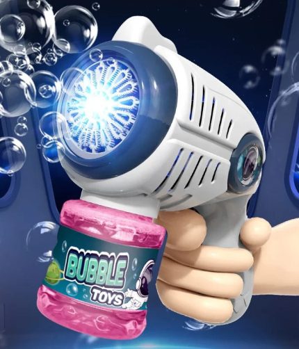 Electrical play Games outdoors automatic lighting Space bubble gun machine for kids