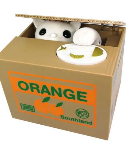 Samtoy Electronic Creative Gift Cartoon Automatic Steal Coin Piggy Bank Money Saving Box with Interest Sound Effects