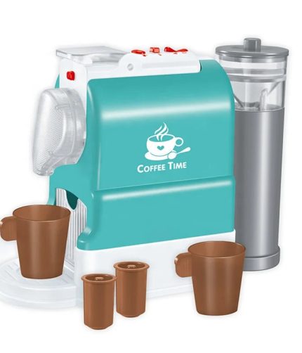 Electronic Light Green Role Play Simulation Play House Kitchen Toys Coffee Machine Toy with Sound and Light