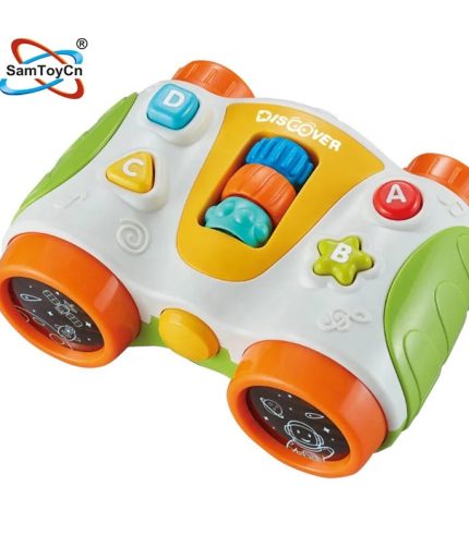 Electronic Plastic Montessori Sensory Games Toy Telescope Baby Toy Educational with Light and Music