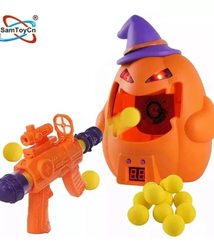 Halloween Pumpkin Kids Interactive Toys EVA Shooting Pistol Weapons Air Gun Toy Foam Ball Gun with Target