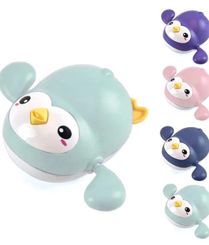 Samtoy Hot Sale Electronic Water Fountain Rotating Animal Shaped Wind Up Swimming Penguins Baby Bath Toys