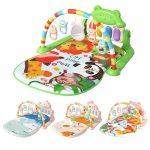 Samtoy Hot Sale Infant Ftiness Rack Cartoon Pedal Piano Infant Activities Exercise Frame Toddler Soft Musical Baby Gym Play Mat