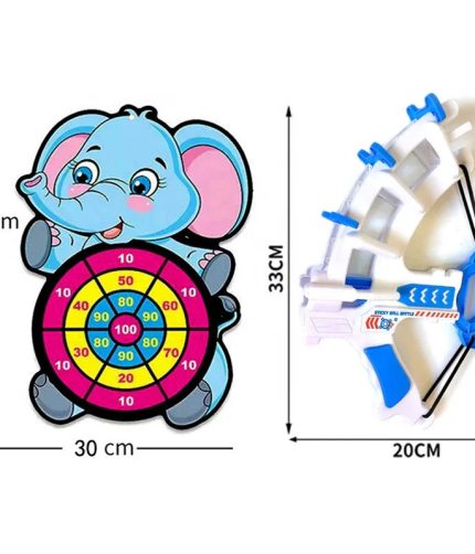 Indoor Outdoor Sport Shooting Game Dart Board Plastic Bow And Arrow Archery Toy Set for Kids with Sticky Balls
