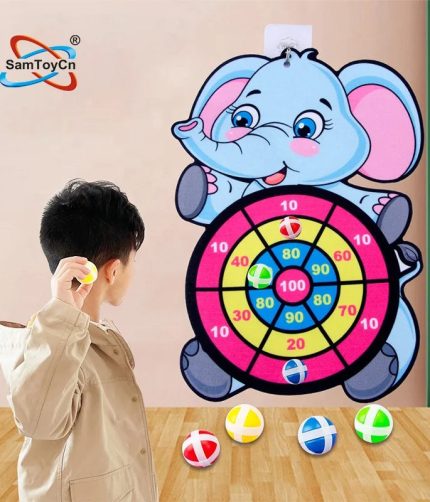 Indoor Outdoor Sport Toys Throwing Target Sticky Ball Dart Board for Kids with Accessories
