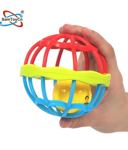 Infant Toys Silicone Teether Shake Grab Rolling Sensory Toys Handbells Rattle Ball for 0 3 Months Baby