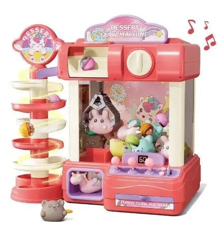 Samtoy Kids Gift Coin Operated Games Rolling Ball Track Vending Doll Machine Toy Crane Mini Plush Toys for Claw Machine