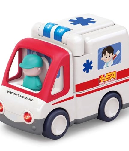 Kids Juguetes Early Education Doctor Set Toys Pretend Play Toy Mini Universal Electric Ambulance Toy with Music Lights