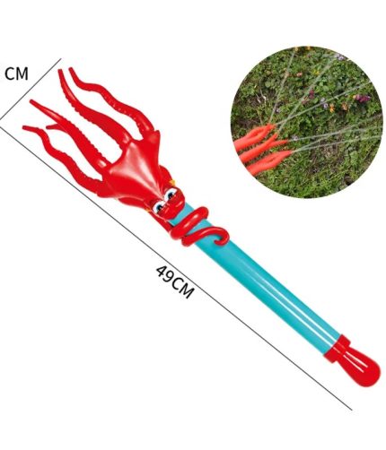 Kids Outdoor 6 Holes 50CM Pull out Shooting Water Squirt Toy Guns Water Cannon Toy for Summer Beach