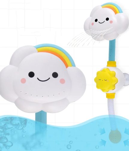 Samtoy Manual Rain Shower Head Bathtub Water Sprinkler Floating Squeeze Spray Water Toddler Bath Toys For Baby
