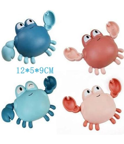 SamToy Mini Cute Cartoon Bathroom Play Water Lovely Animal Shaped Wind Up Swimming Crab Baby Bath Toys