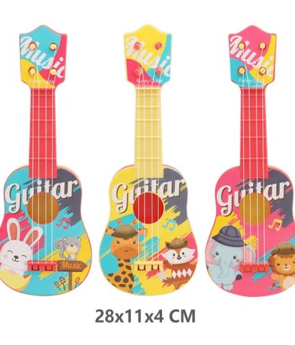 Montessori Funny Ukulele Musical Instrument 4 Strings Guitar Musical Learning Toys For Christmas Birthday Gift