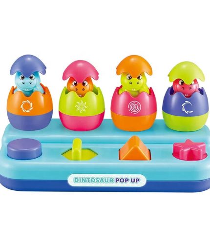 Montessori Intelligence Push Button Control Box Play Bounce Dinosaur Eggs Educational Games for Baby