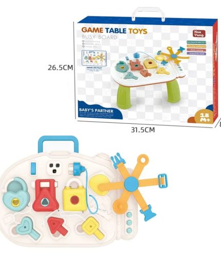 Samtoy Montessori Toys Learning Game Cognition Busy Board Learning Baby Activity Table Toys for Toddlers