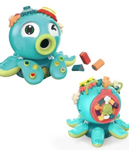 Multifunction Puzzle Cartoon Octopus Montessori Baby Learning Toys Educational 2023 with Matching Blocks