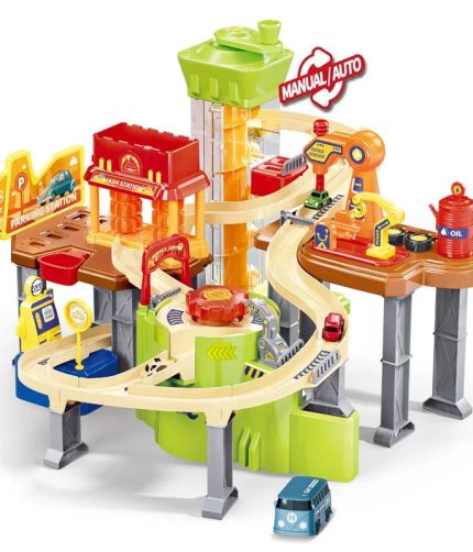 Multifunctional DIY Multifunctional Car Parking Lot Lifting Building Brain Game Kids Race Track Toys Car Adventure