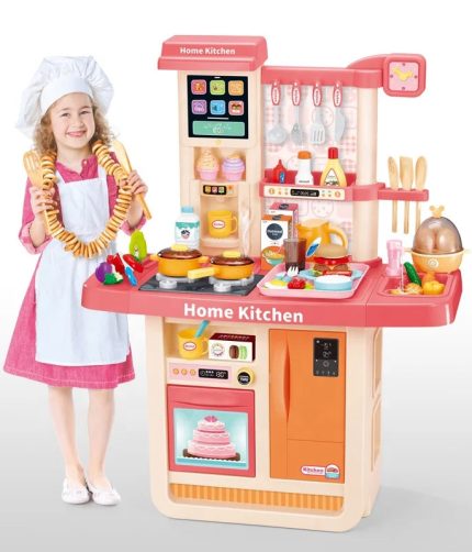 Multifunctional Pretend Play Cooking Set Food Kitchen Toys For Girls Children Big New Style 2024 With Color Change Food