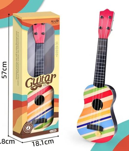 Musical Learning Toys Montessori Large Cartoon Rainbow Guitar Musical Instrument Toy For Christmas Birthday Gift