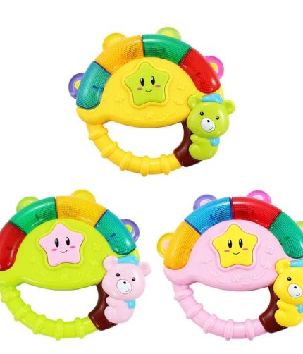 Samtoy Musical Rattle Eco-friendly Carton Animal Newborn Plastic Hanging Bell Baby Rattles Toys for 6M+ Toddlers