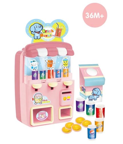 Preschool B/O Plastic Coin Operated Educational Games Pretend Simulation Mini Vending Machines Toy for 36M+ Kids