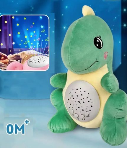 Samtoy Soft Doll Sleep Cute Dinosaur Projection Plush Stuffed Animal Toys for Kids with Soothing Sounds Colorful Lights