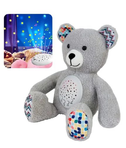 Samtoy Soothing Cute Petplush Baby Electronic Slumber Buddies Projector Soft Stuffed Toy Plush Stuffed Doll For Kids