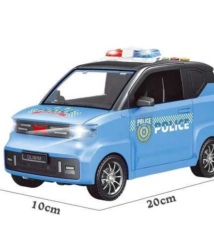 Samtoy Sound Light Open Door Children B/O Plastic Small Diecast Model Friction Toy Car Police Car Toy for Boys