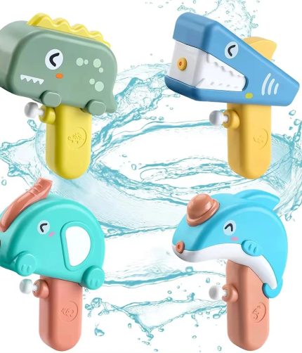 Samtoy Summer Pool Beach Play Garden Toy Manual Squirt Gun Shoot Splash Pistol Cute Animals Mini Water Gun for Kid