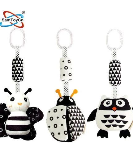 Samtoy Toddlers Bedside Bell Soft Crib Mobile Baby Stroller Hanging Plush Toy for 0 6 Months