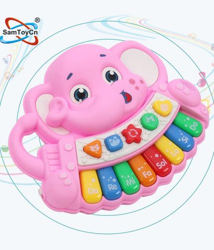 Toddlers Cartoon Elephant 8 Keys Keyboard Toy Electronic Organ Piano Toy Baby Musical Instruments for Kids