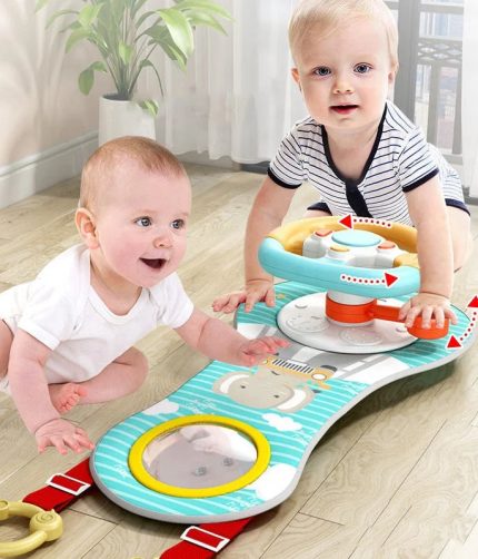 Toddlers Early Educational Montessori Driving Soft Baby Play Mat Steering Wheel Toy for 0 3 Months